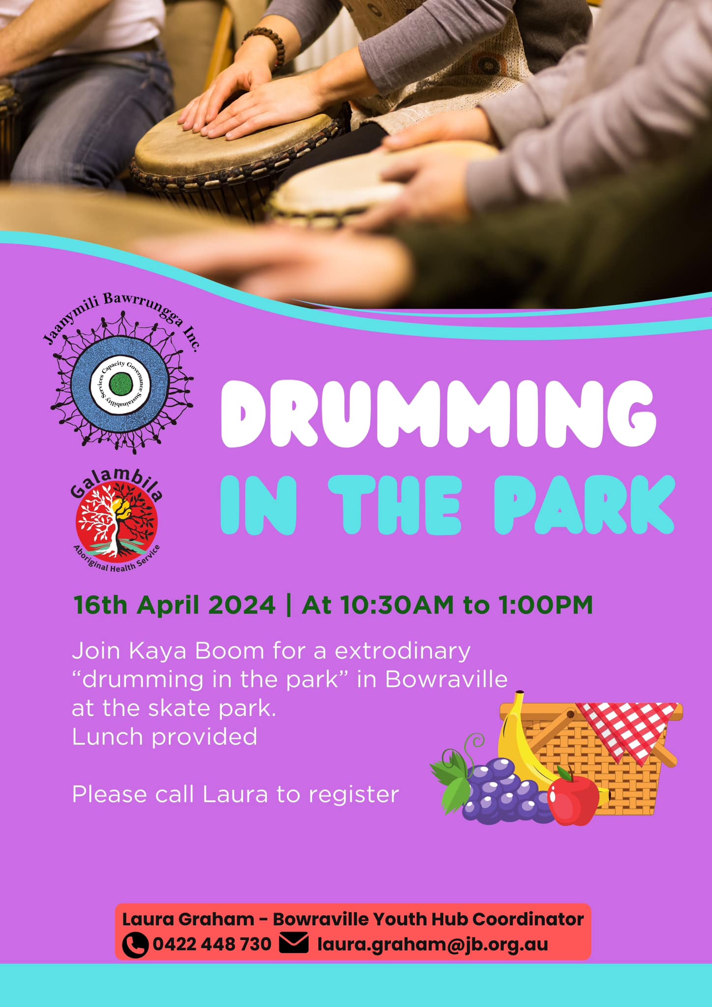 Djembe Drumming in the Park with Kaya Boom